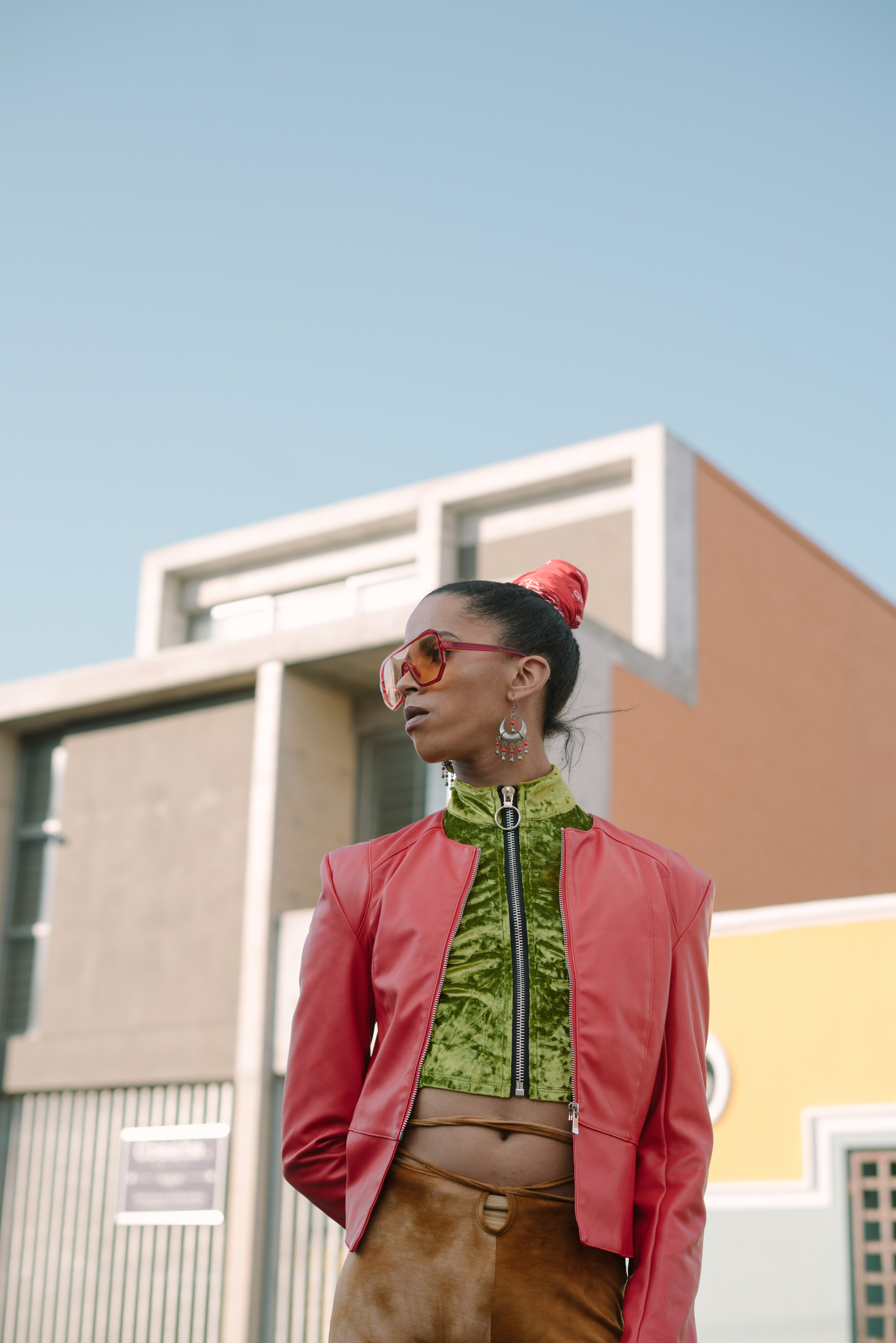 Stylish Influencer Posing Outdoors