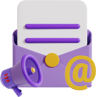 3D Email Marketing Icon